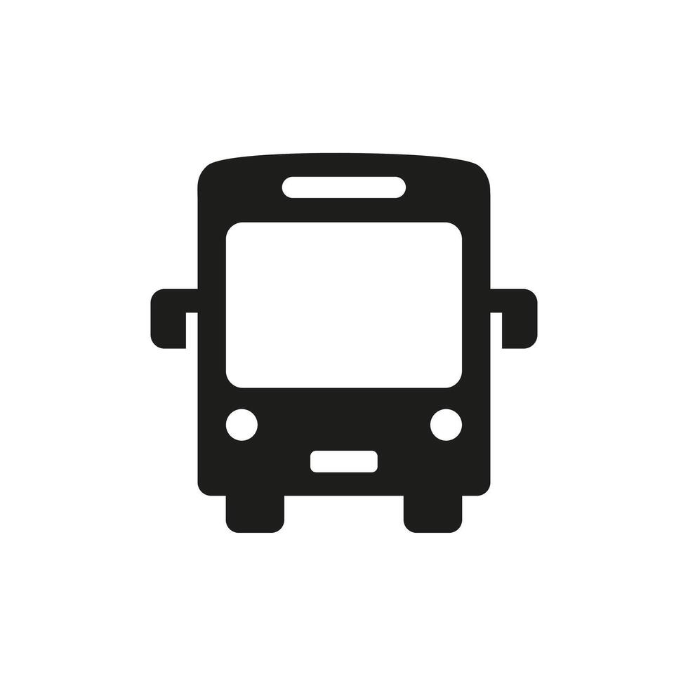 A bus icon with a white background. vector