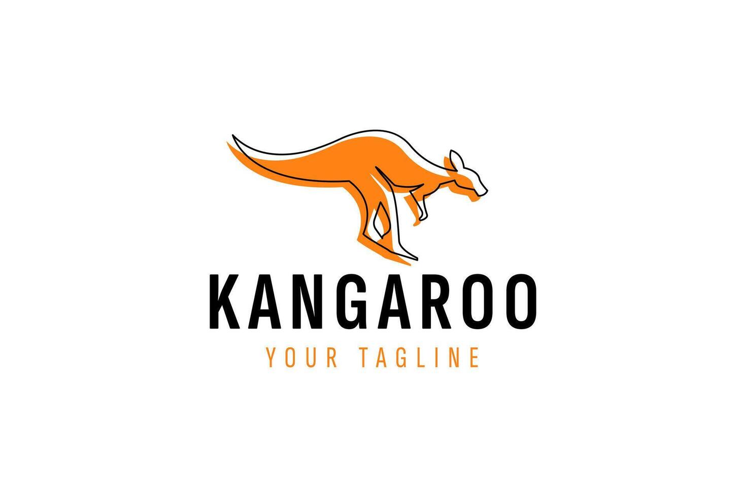 kangaroo logo icon illustration vector