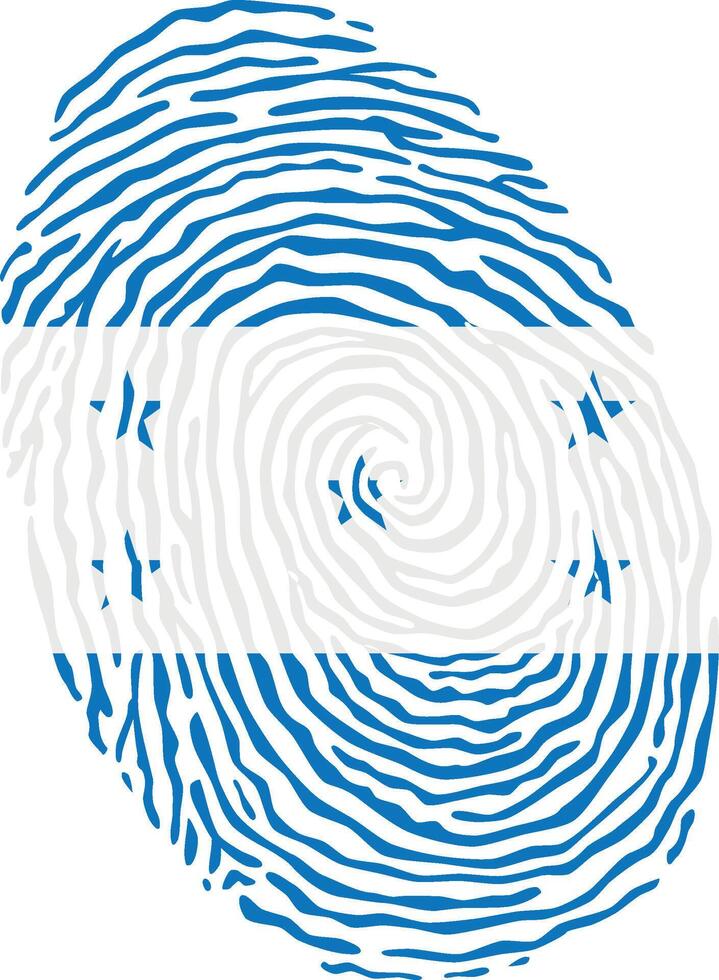 Fingerprint colored with the national flag of Honduras vector