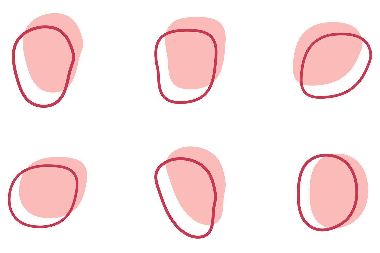 Organic blob shape design set vector