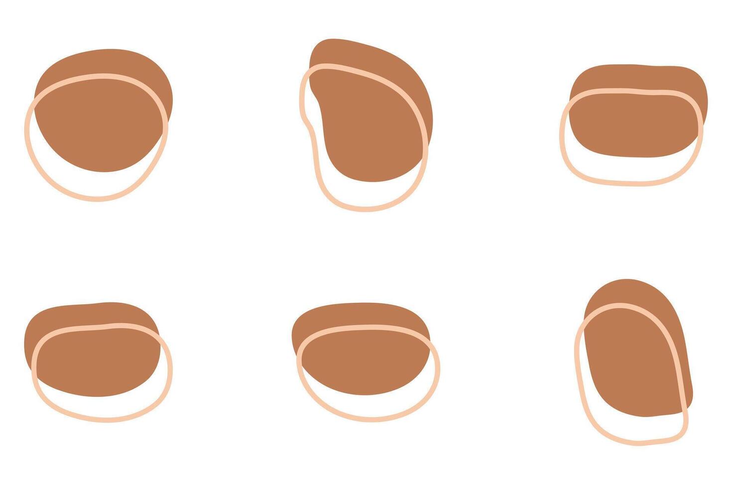 Organic blob shape design set vector