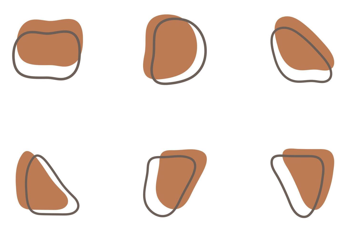 Organic blob shape design set vector