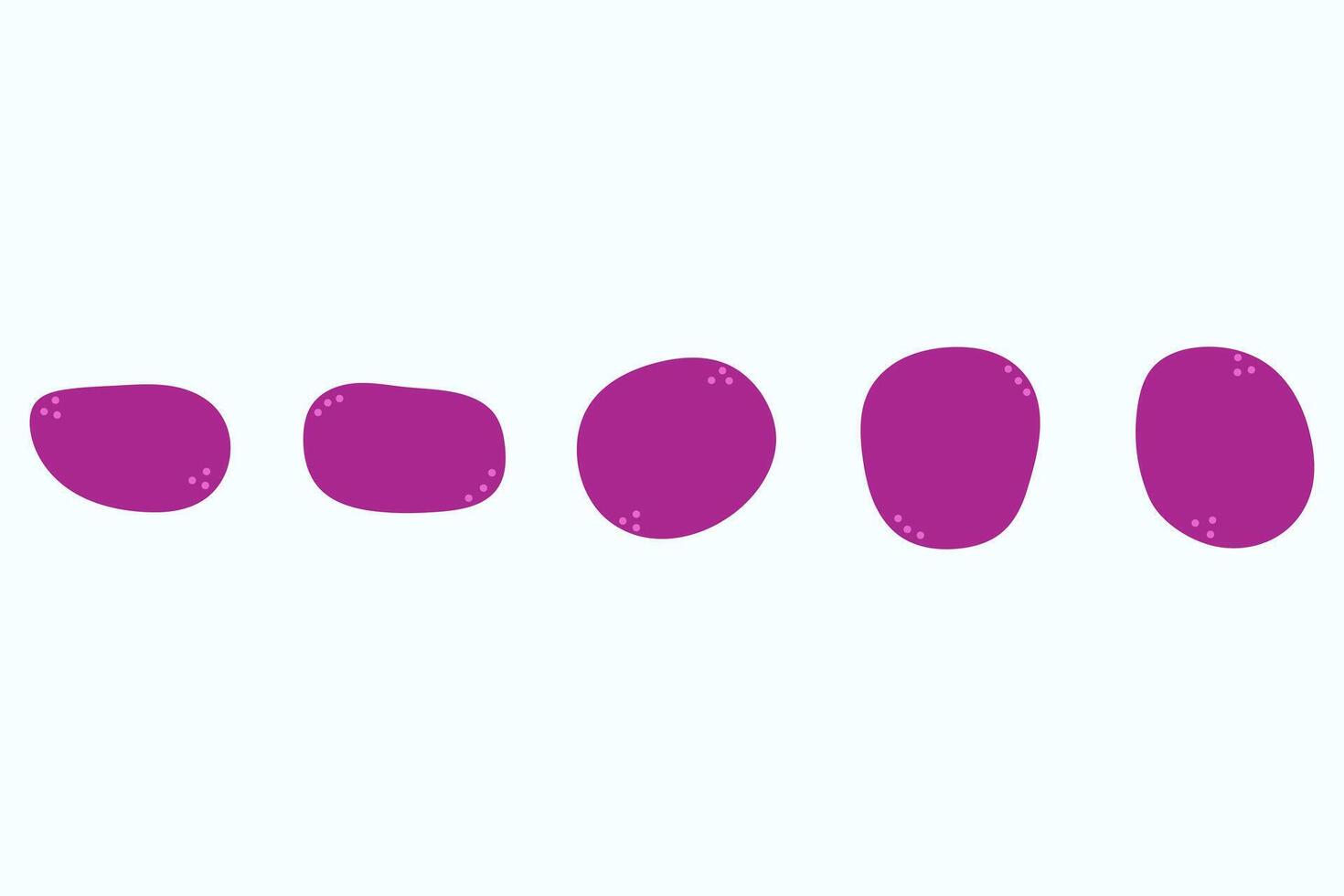 Simple blob abstract shape design set vector