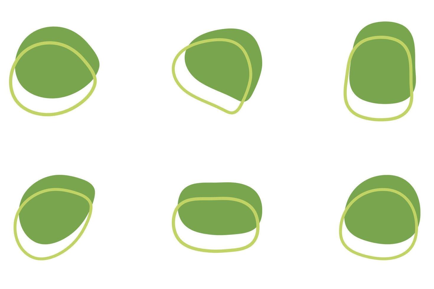 Organic blob shape design set vector
