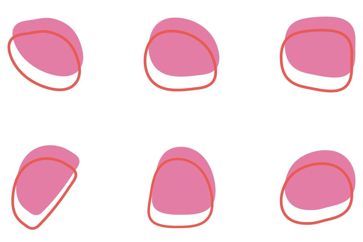 Organic blob shape design set vector