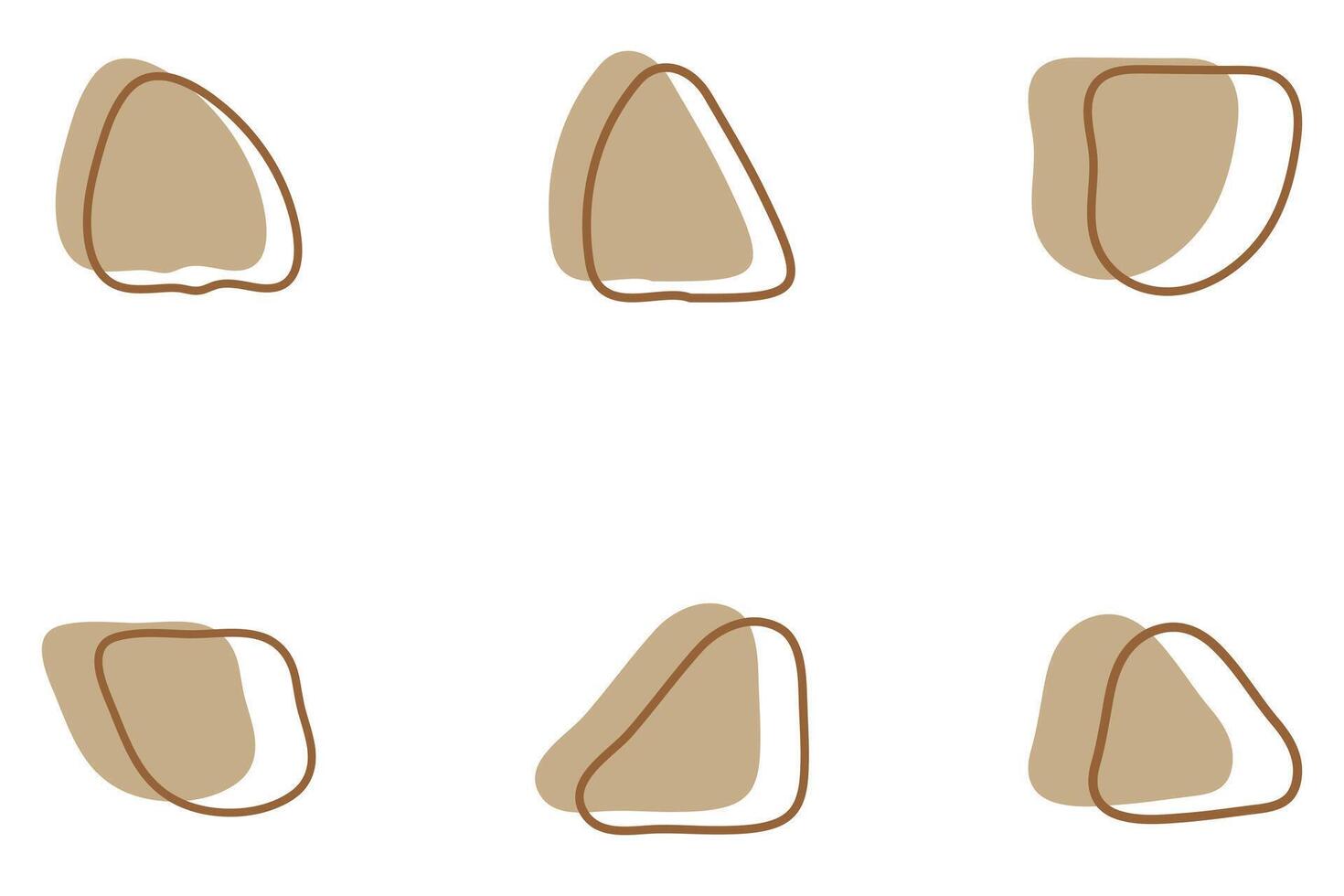 Organic blob shape design set vector