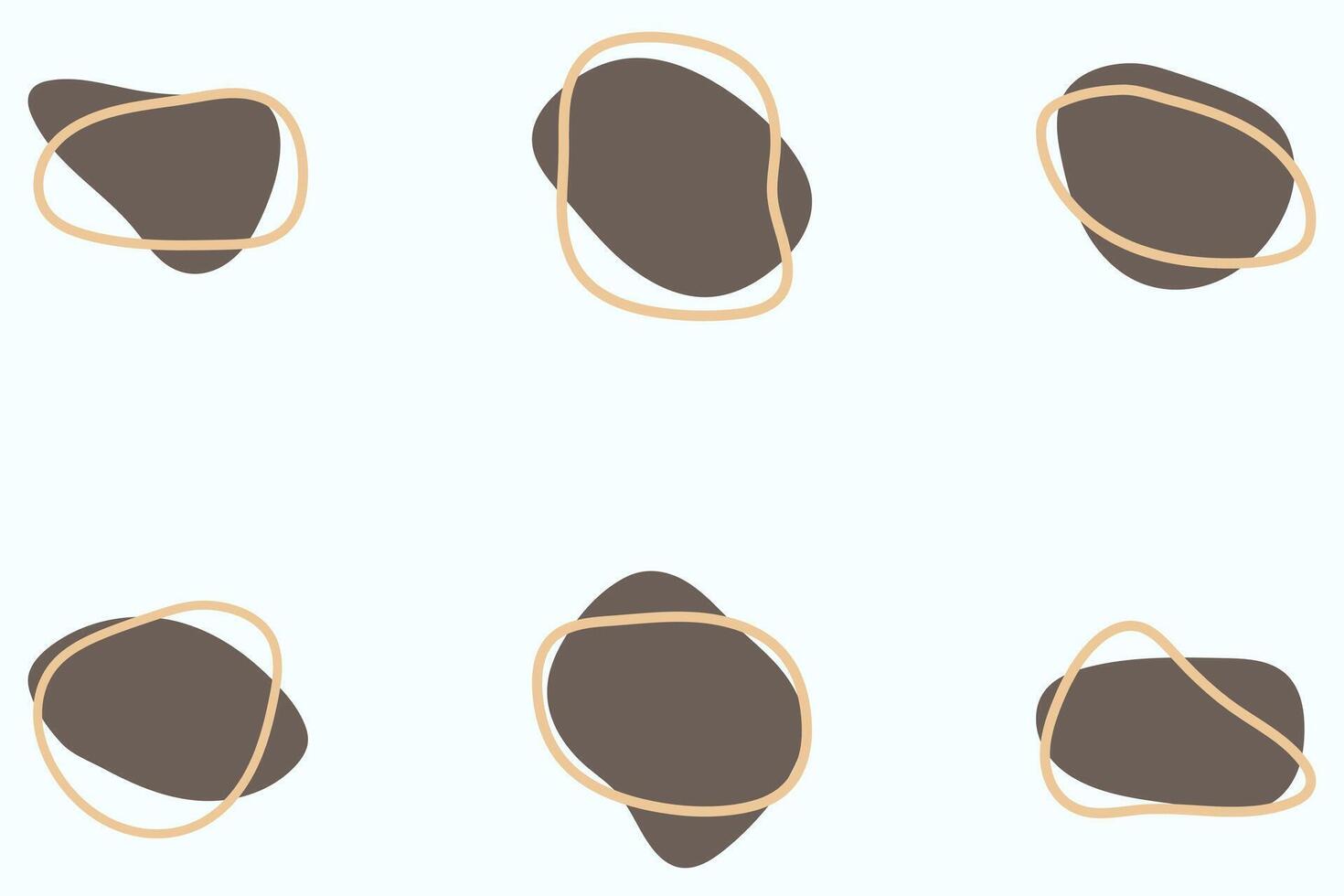 Organic blob shape design set vector