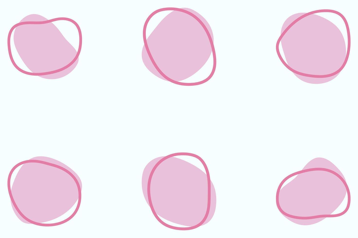 Organic blob shape design set vector