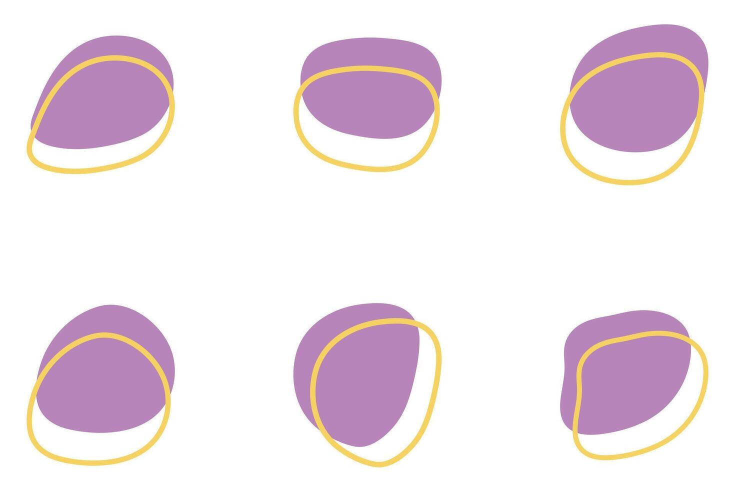 Organic blob shape design set vector