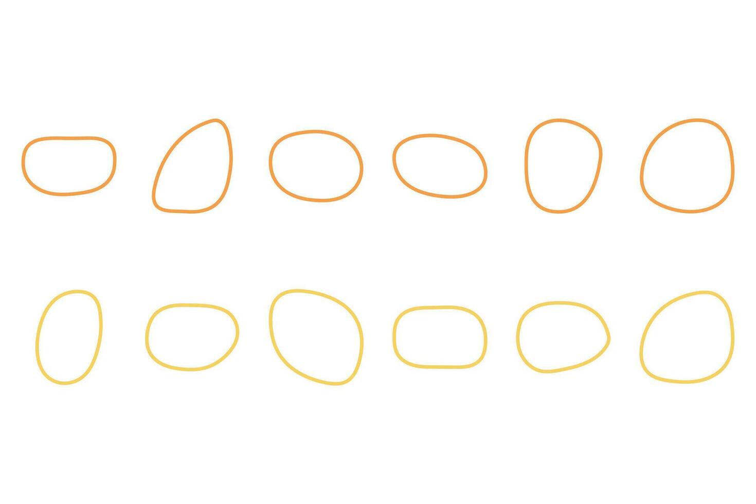 Outline blob shape design set vector