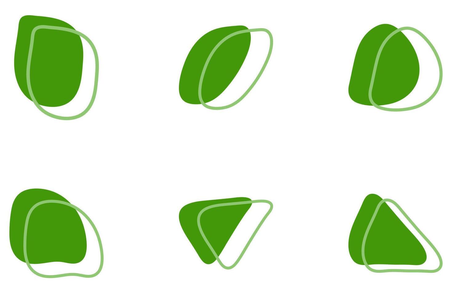 Organic blob shape design set vector
