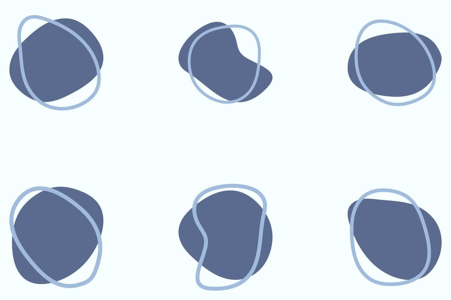 Organic blob shape design set vector