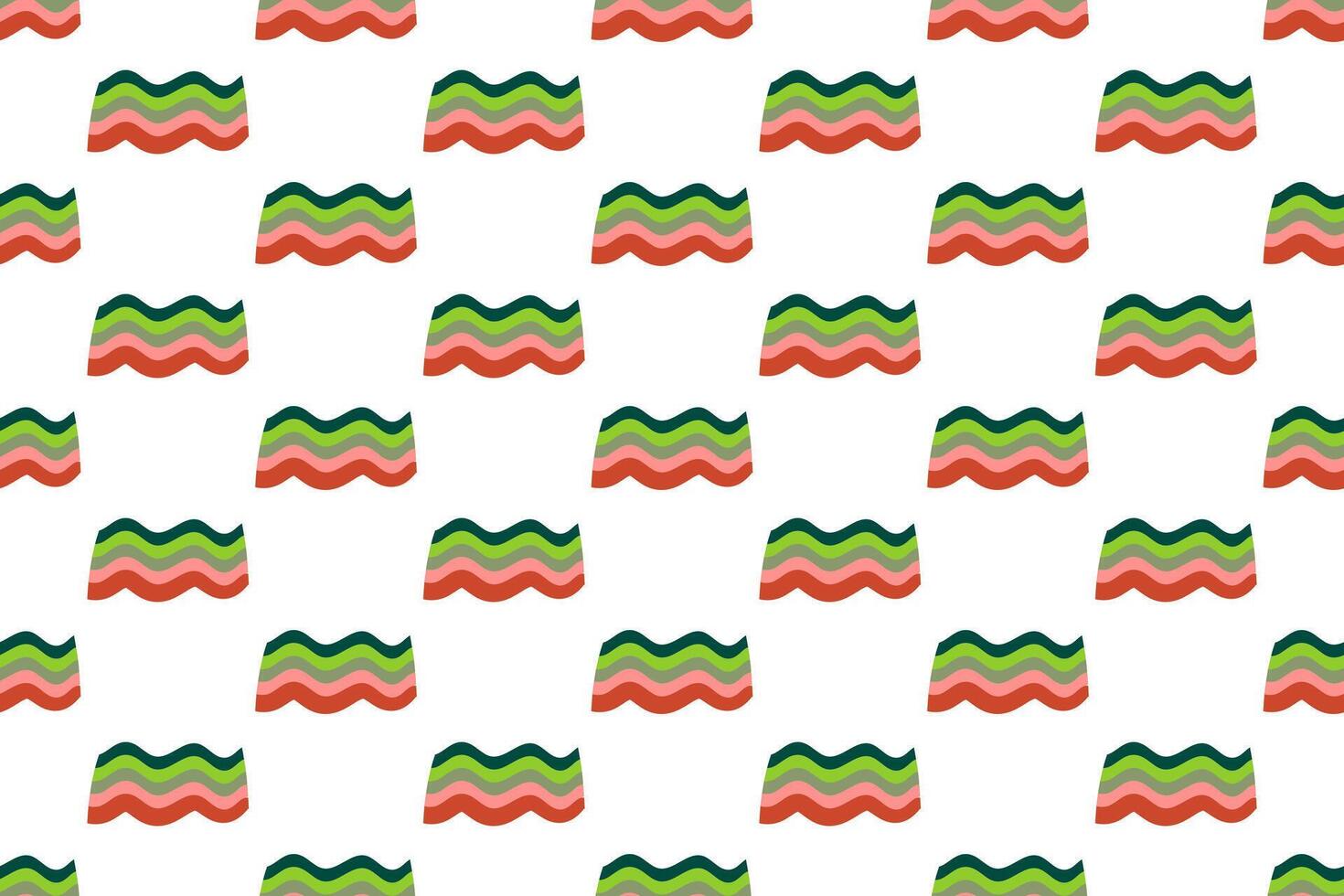 Decorative wave shape seamless pattern design vector
