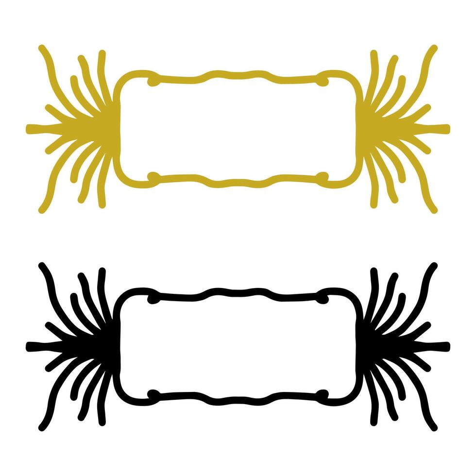 Simple shape decorative ornament frame vector