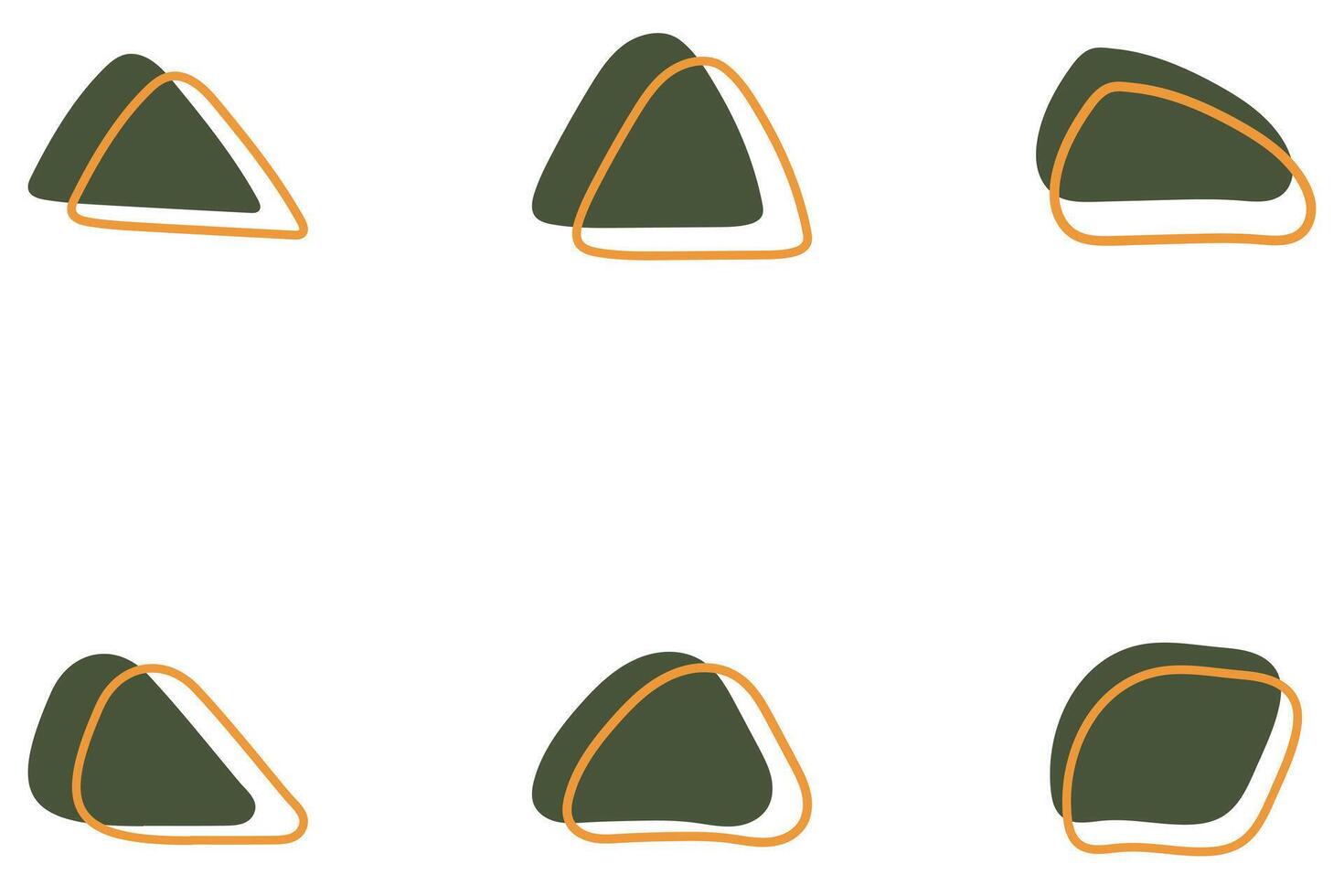 Organic blob shape design set vector