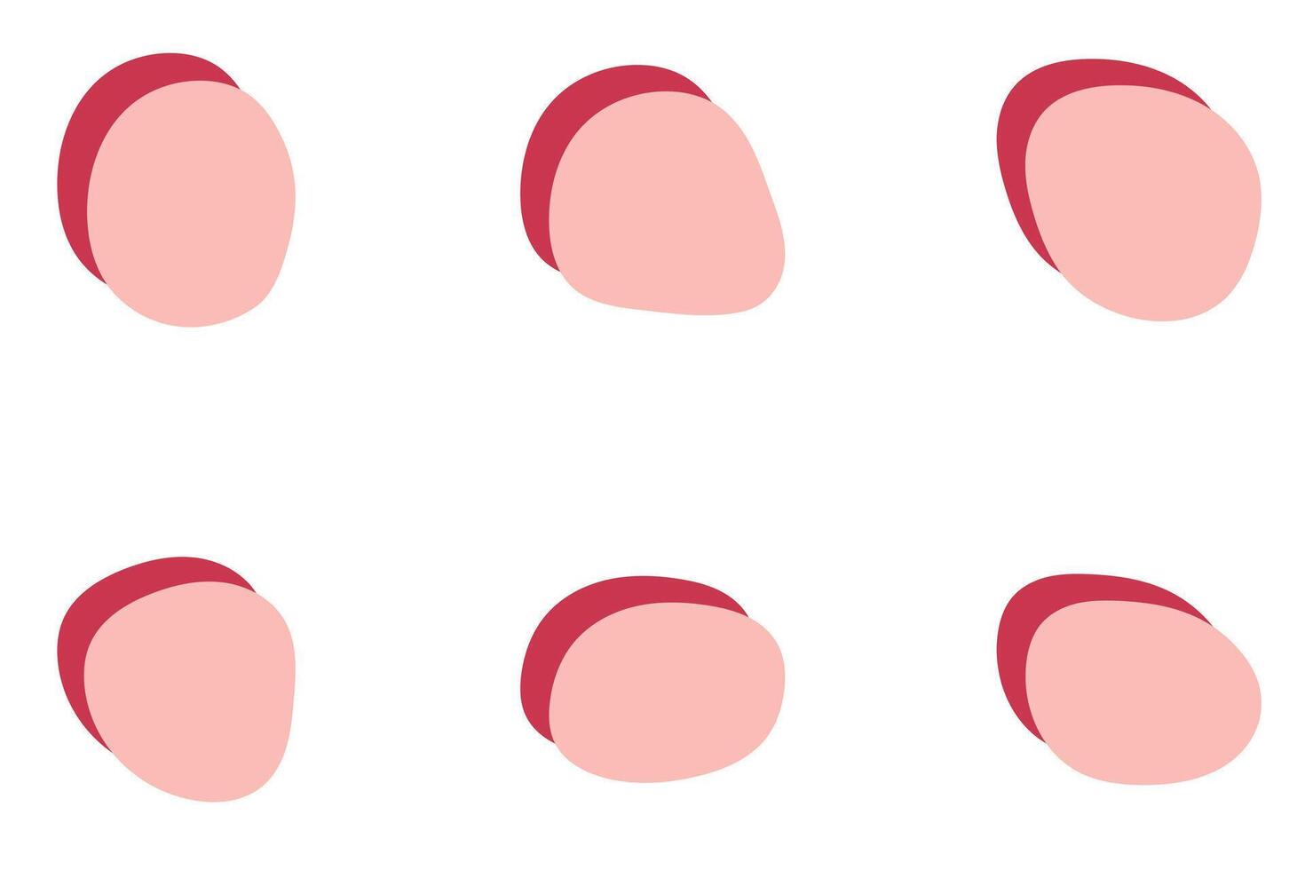 Simple blob abstract shape design set vector