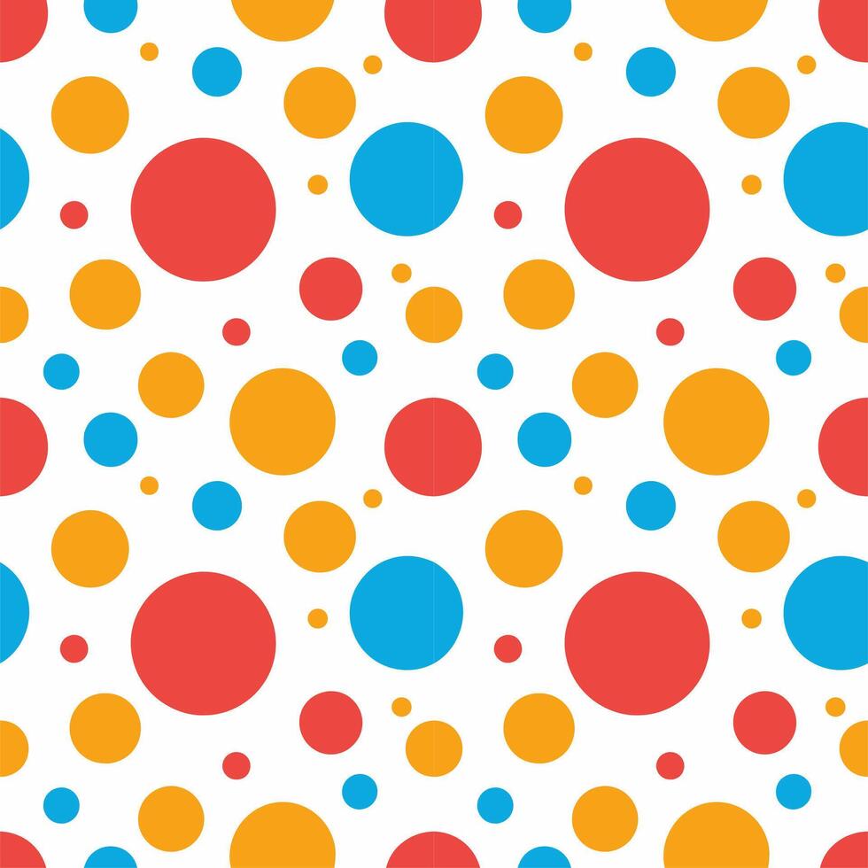 A seamless pattern of colorful circles in slightly, creating a vibrant, playful, and dynamic design. vector