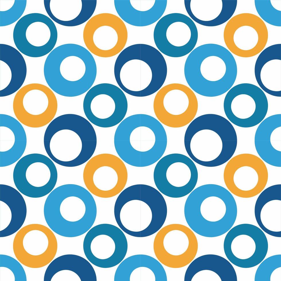 A seamless pattern of colorful circles in slightly, creating a vibrant, playful, and dynamic design. vector