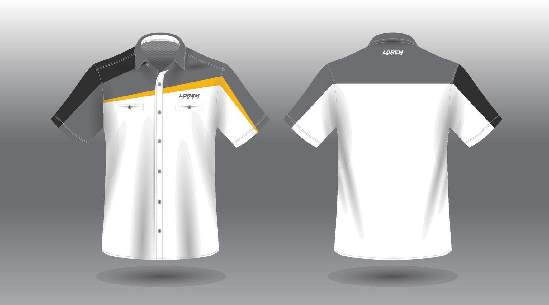 short sleeve work shirt vector