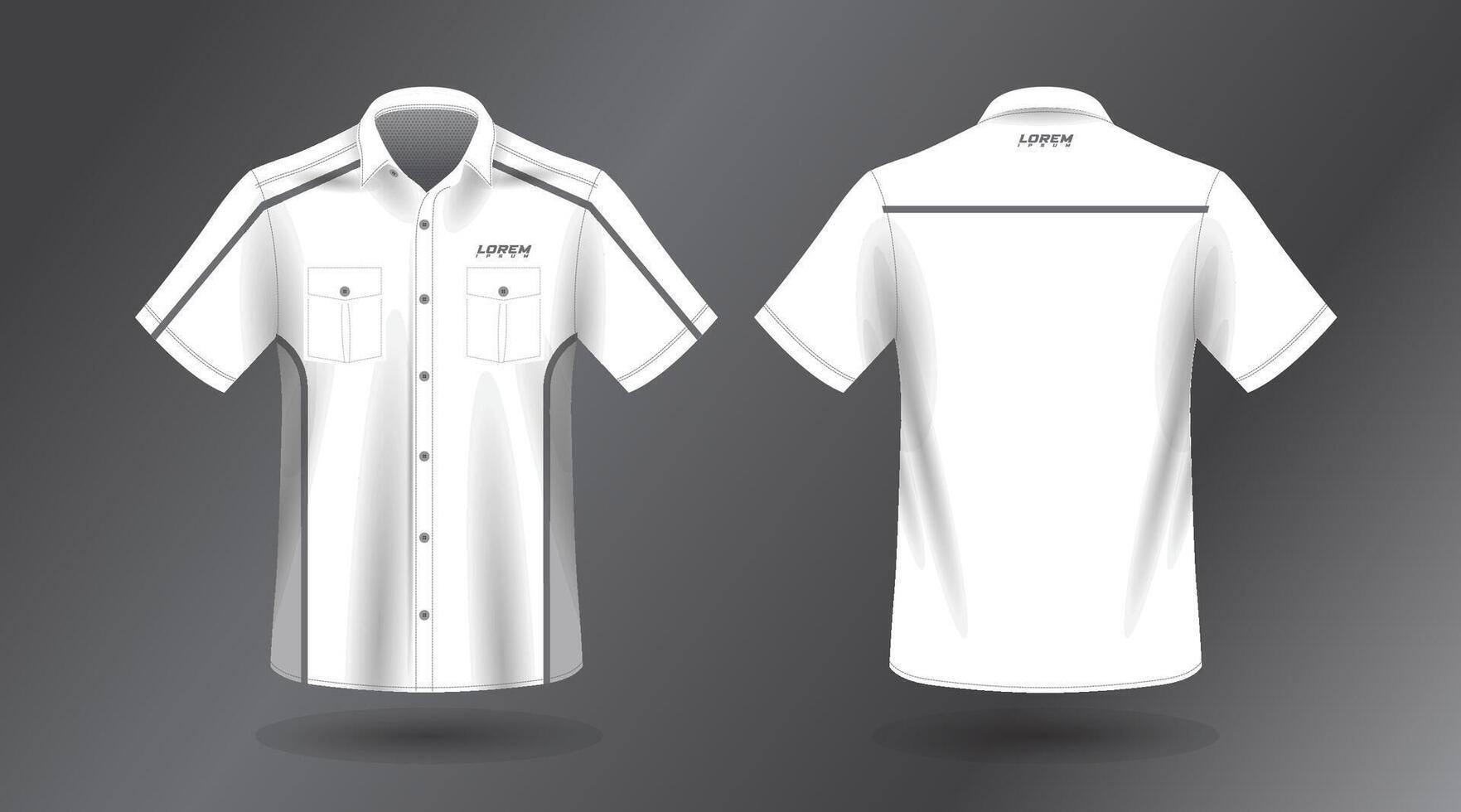 short sleeve work shirt vector