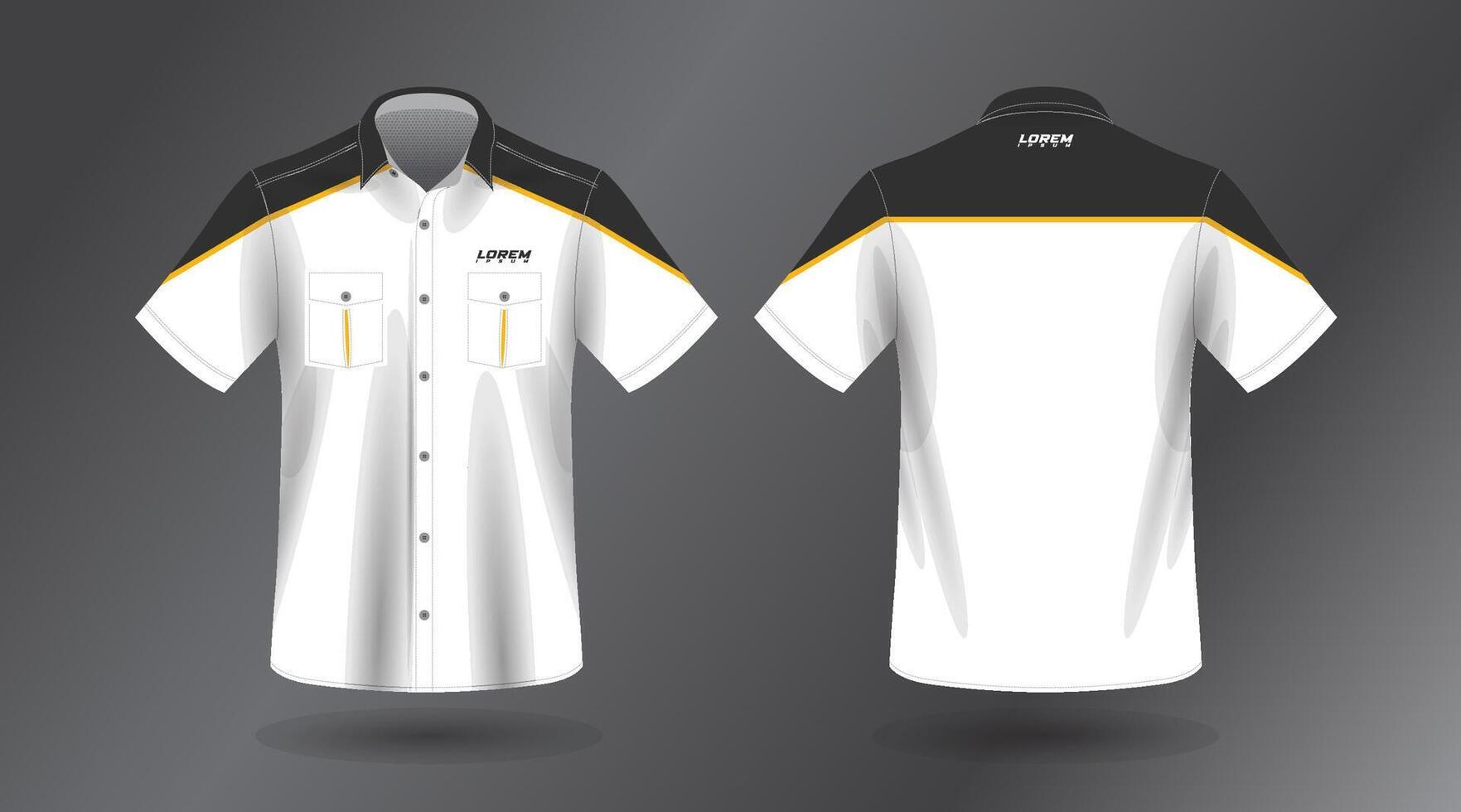 short sleeve work shirt vector