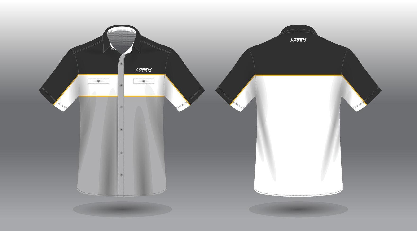 short sleeve work shirt vector