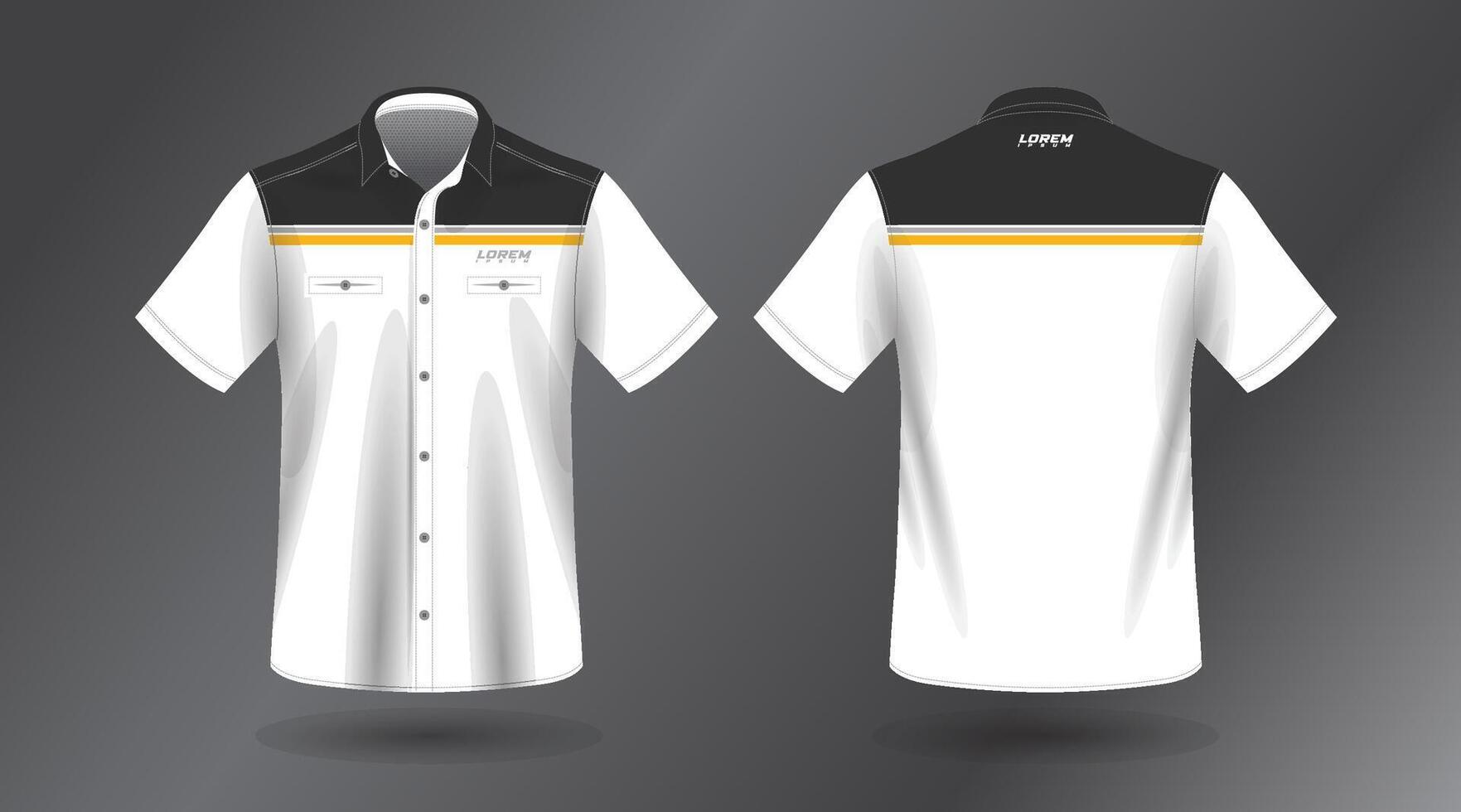 short sleeve work shirt vector