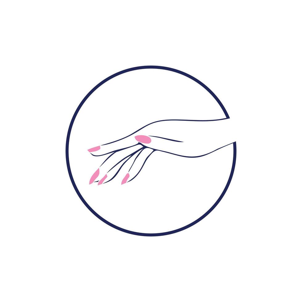 Nail logo design with creative idea vector