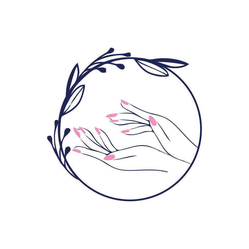 Nail logo design with creative idea vector