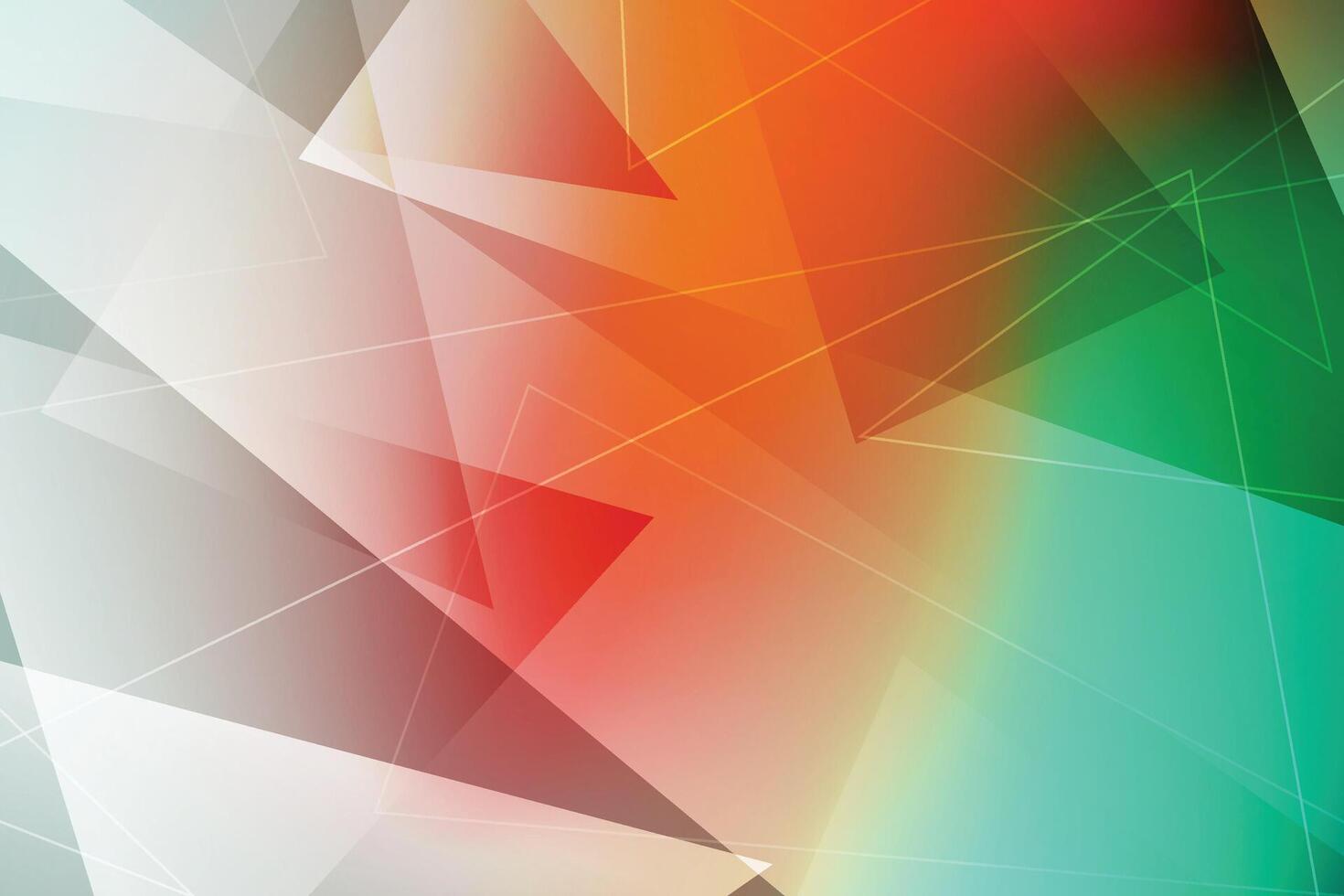 Gradient light red and orange polygonal background. . vector