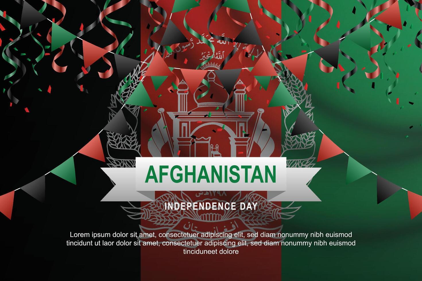 Afghanistan Independence Day background. vector