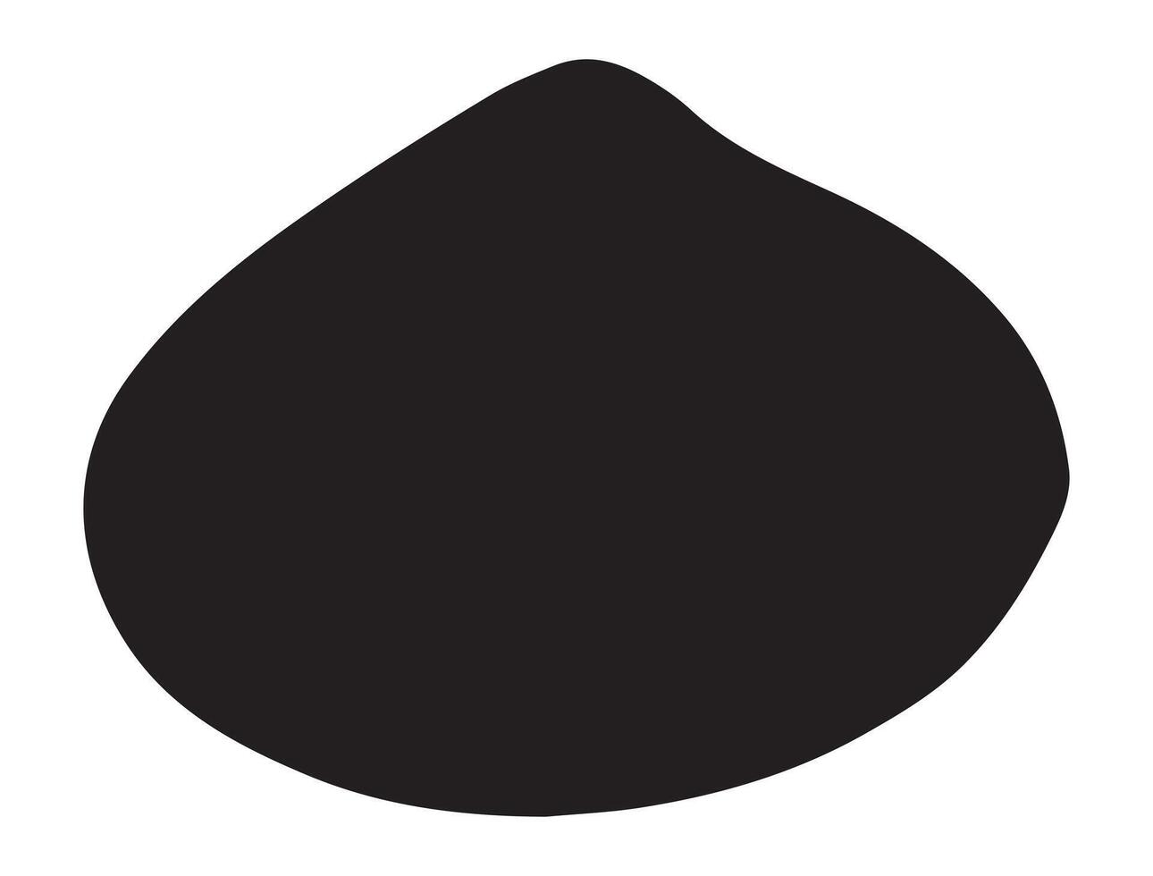 Clam shell silhouette on white background vector