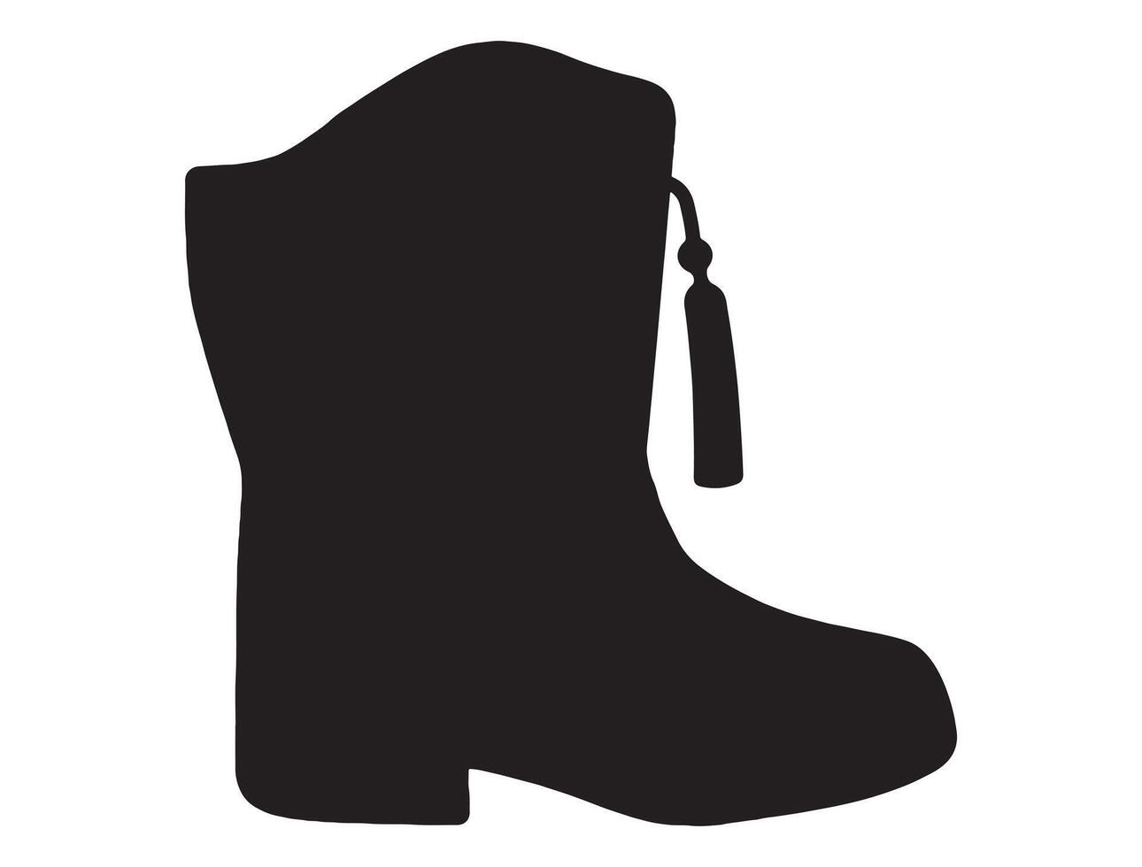 Drill team boot silhouette vector