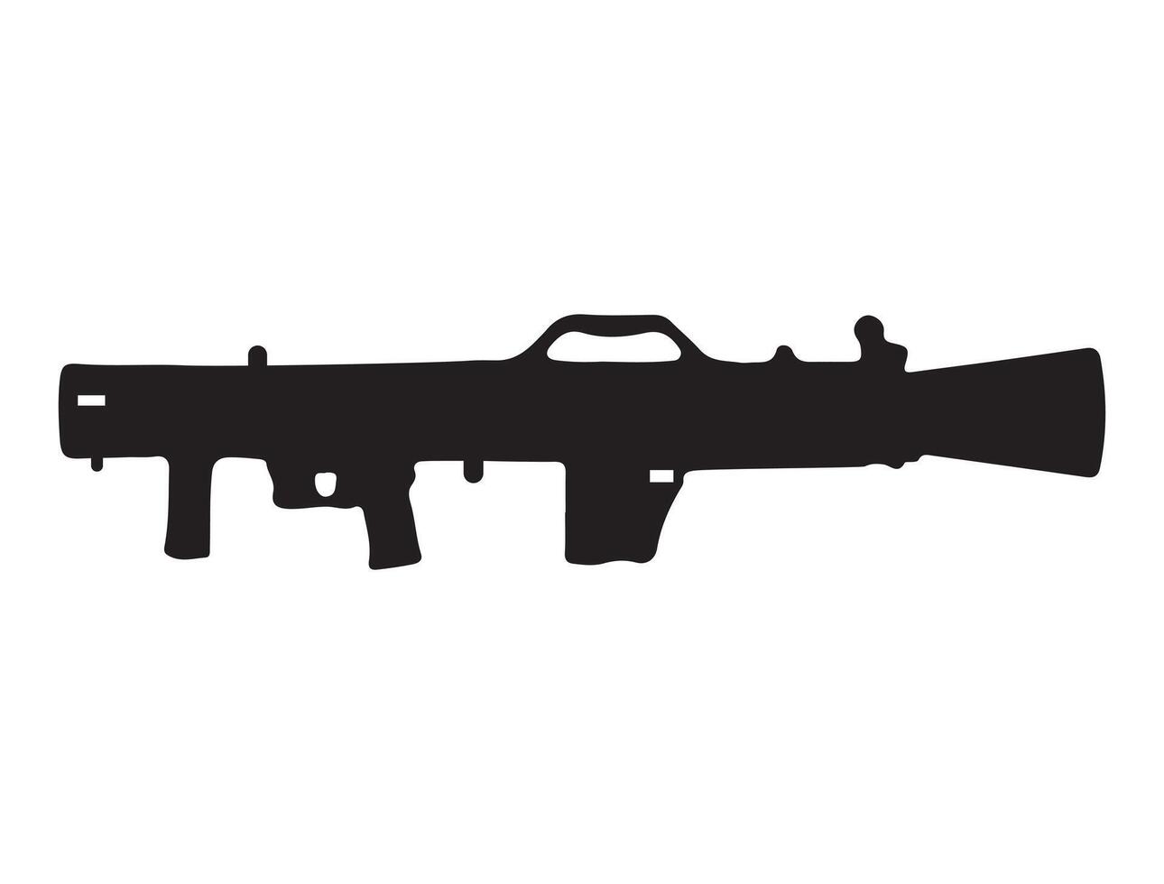 Rocket launcher silhouette vector