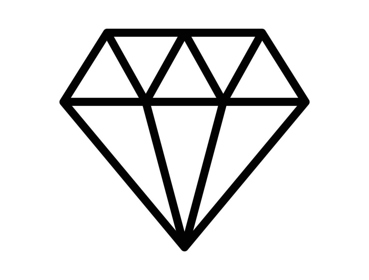 Diamond silhouette on white background vector