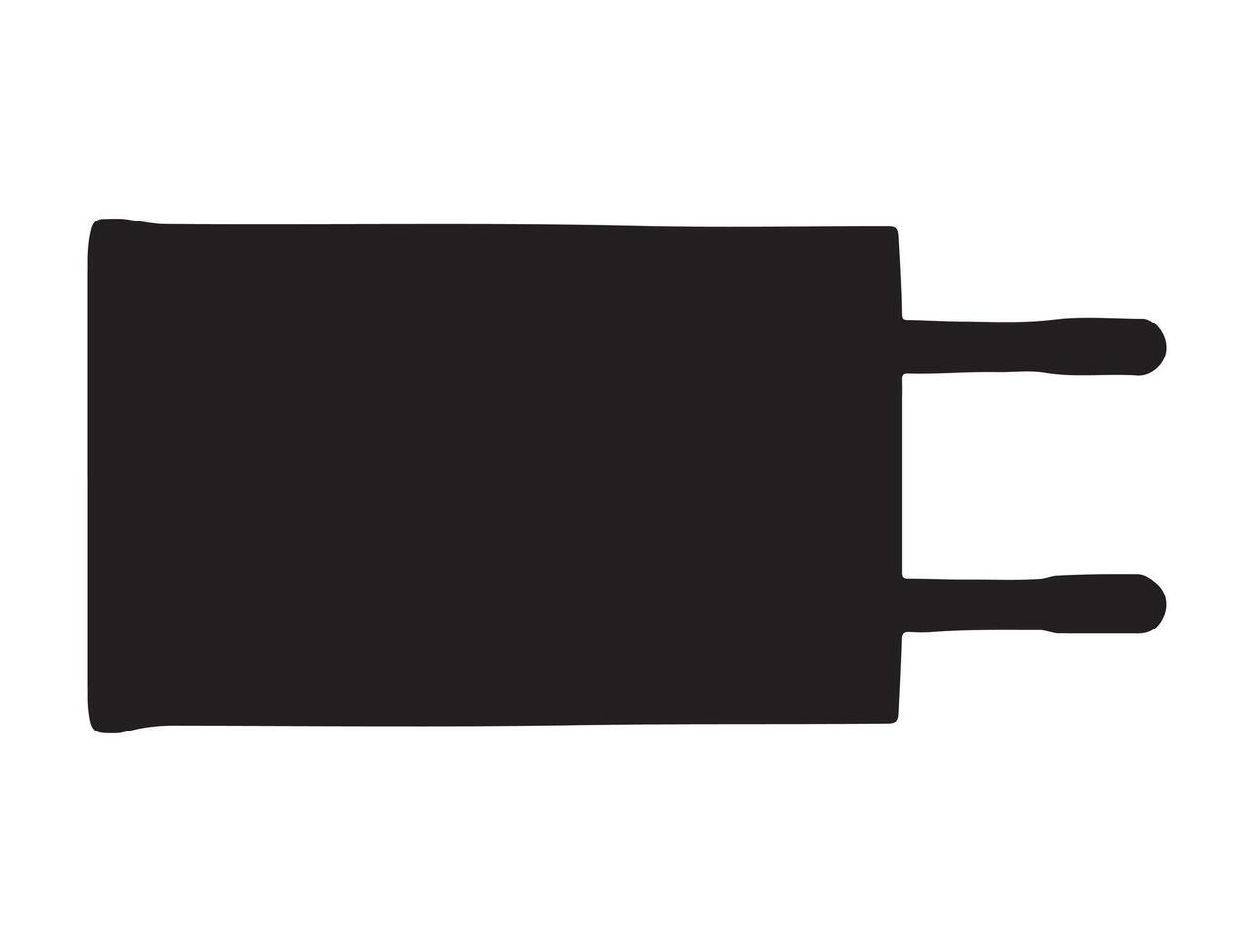 Charging adapter silhouette vector