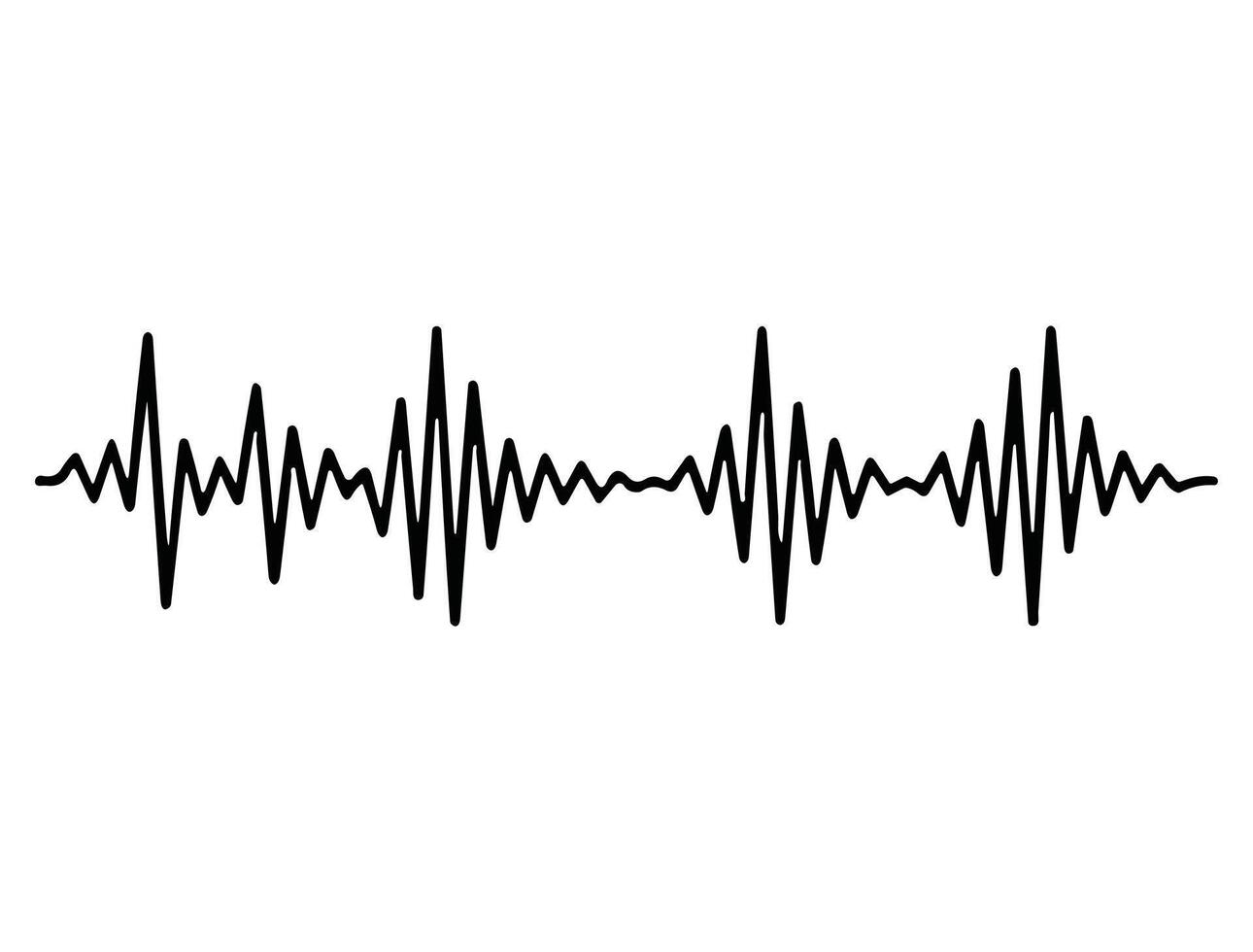 Sound wave silhouette on white background vector
