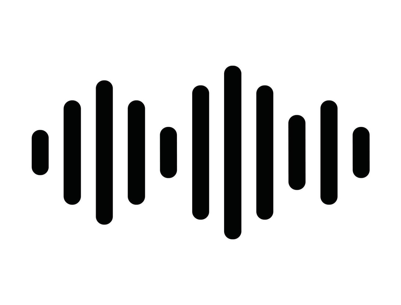 Sound wave silhouette on white background vector