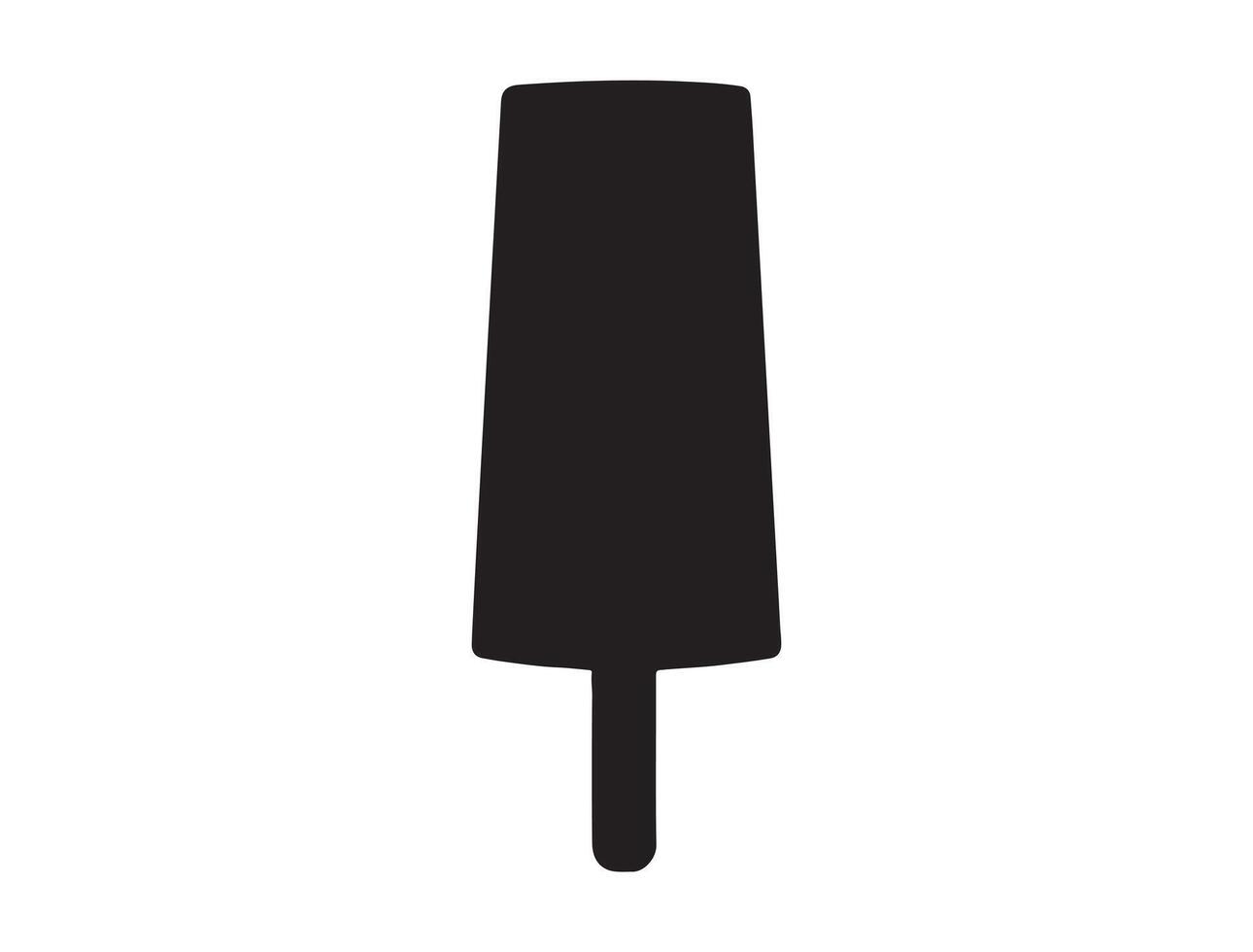 Popsicle silhouette on white background vector