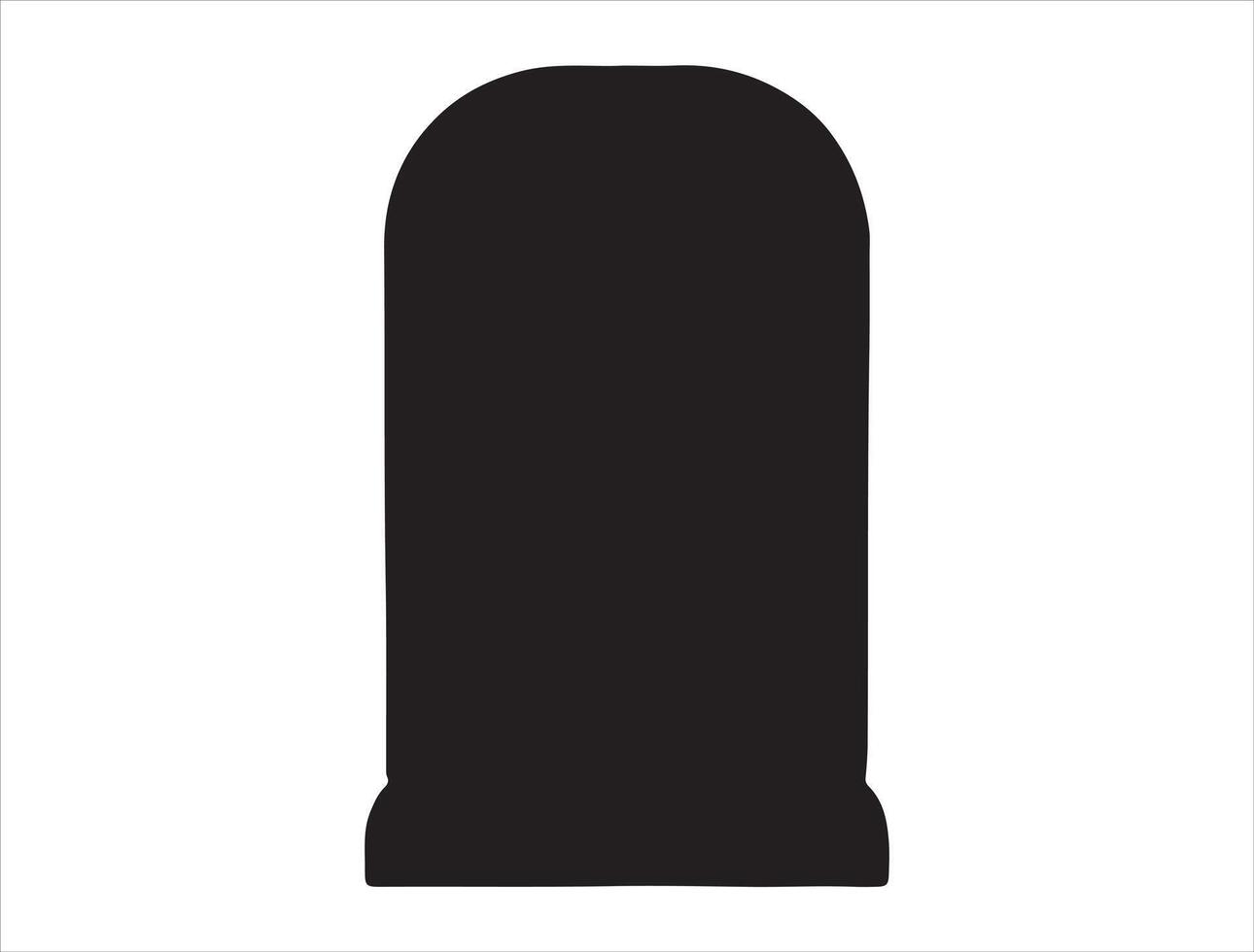 Tombstone silhouette on white background vector