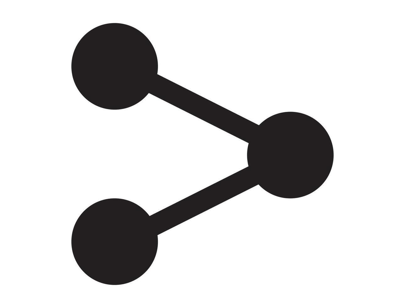 Share icon silhouette on white background vector