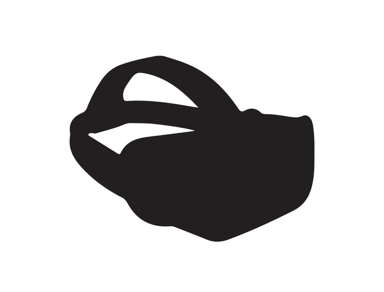 Vr gaming headset silhouette vector