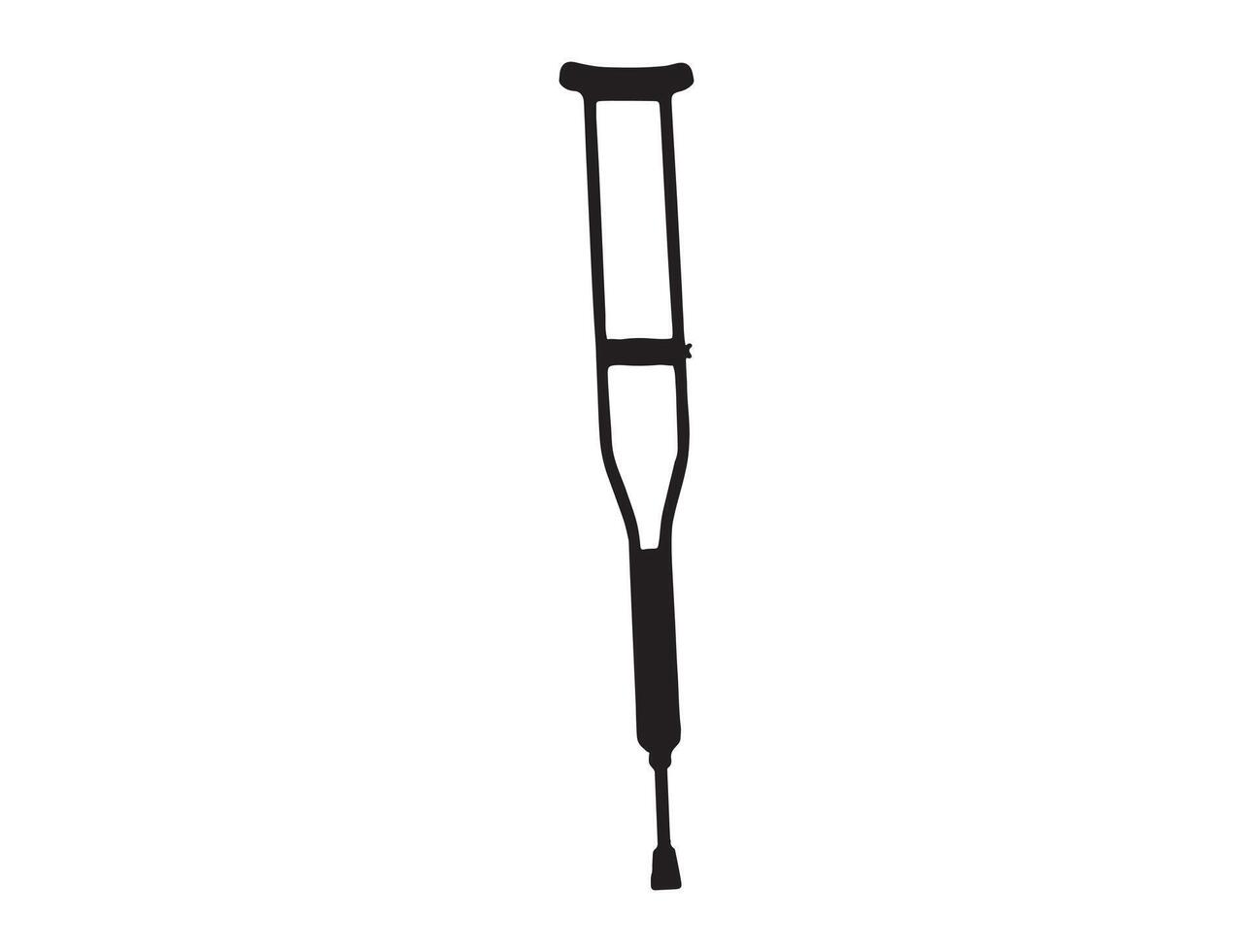 Walking stick silhouette on white background vector