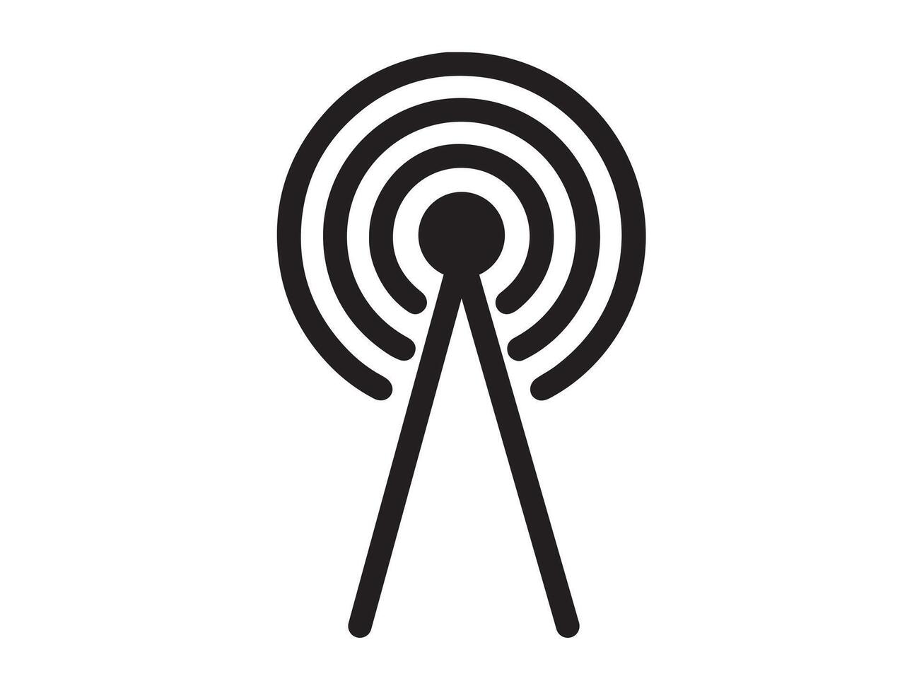 Radio signal silhouette vector