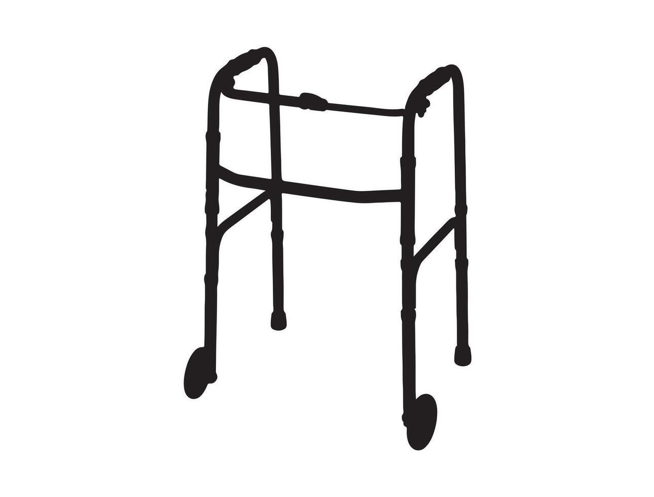 Walking frame silhouette vector