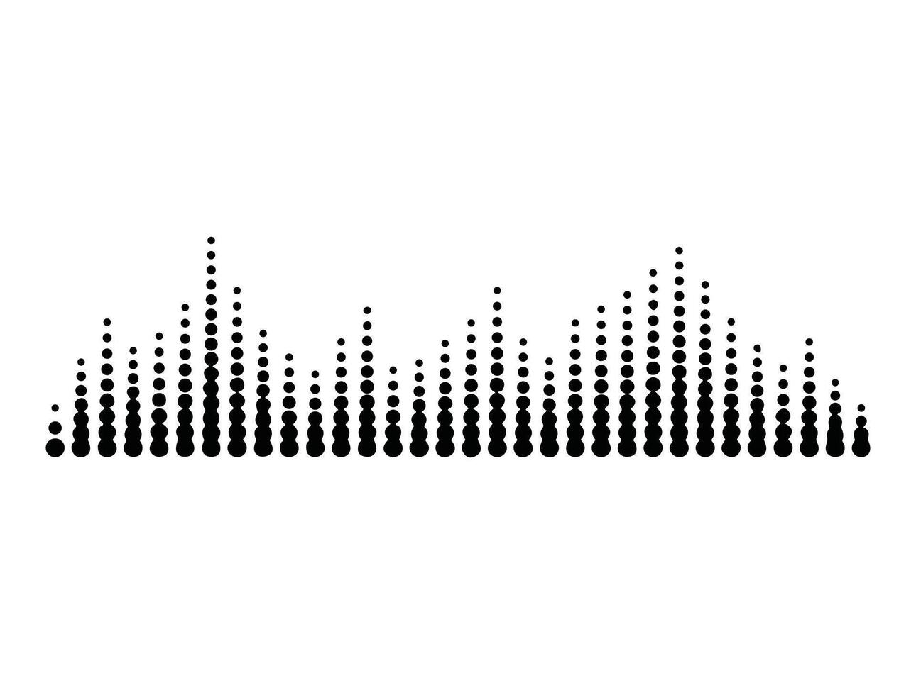 Sound wave silhouette on white background vector