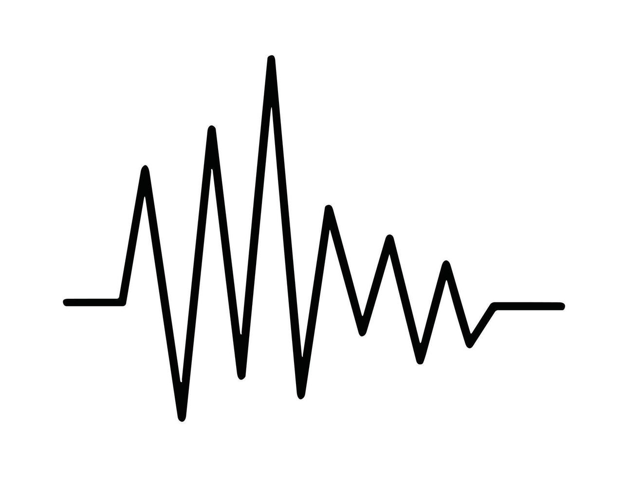 Sound wave silhouette on white background vector