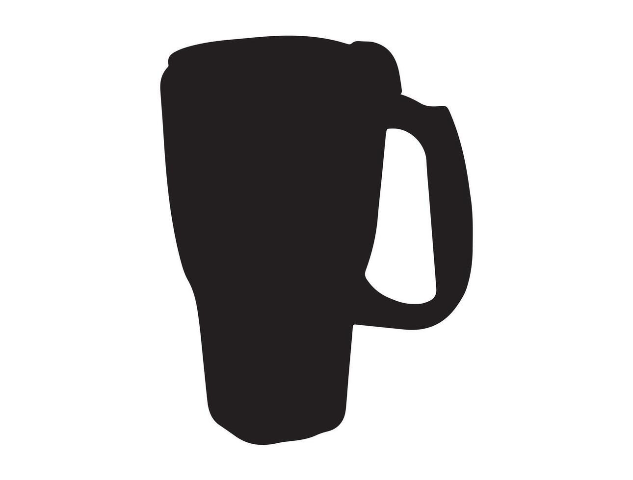 Travel mug silhouette on white background vector