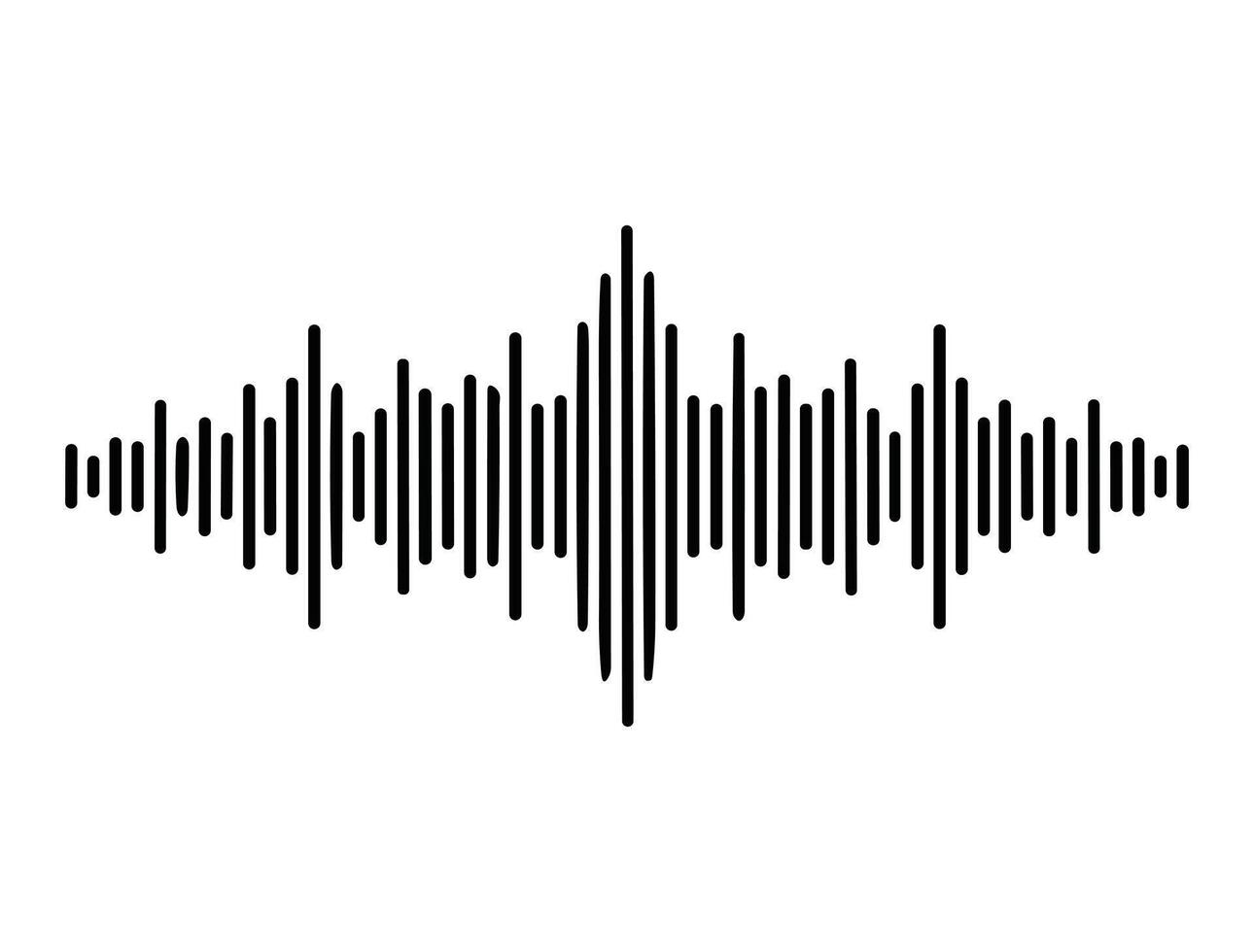 Sound wave silhouette on white background vector