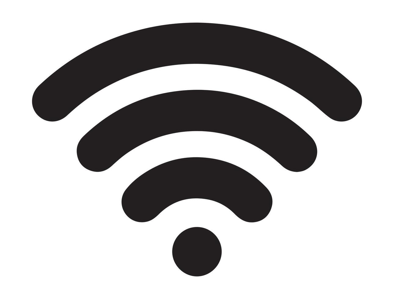 Wifi icon silhouette on white background vector